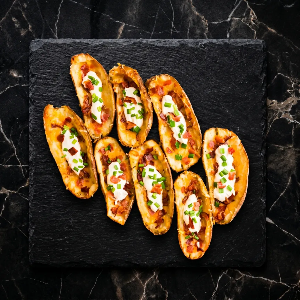 Loaded Potato Skins: The Super Bowl MVP (Crispy, Cheesy, Bacon-y)