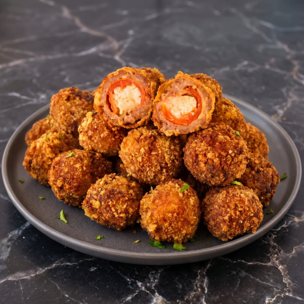 Crispy Mozzarella Stuffed Meatballs: When Meatballs Go Supernova
