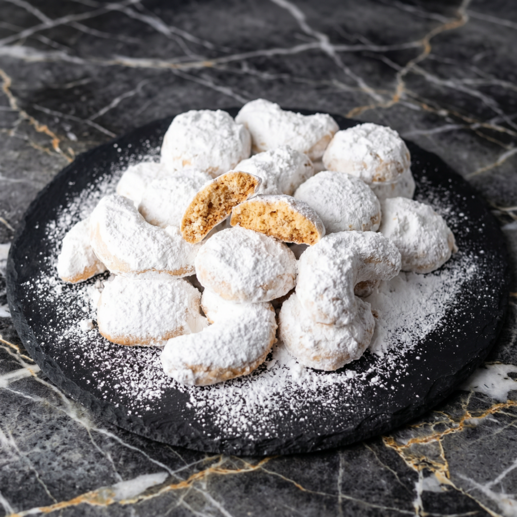 Kourabiedes (Greek Butter Cookies That Melt Like Snow)