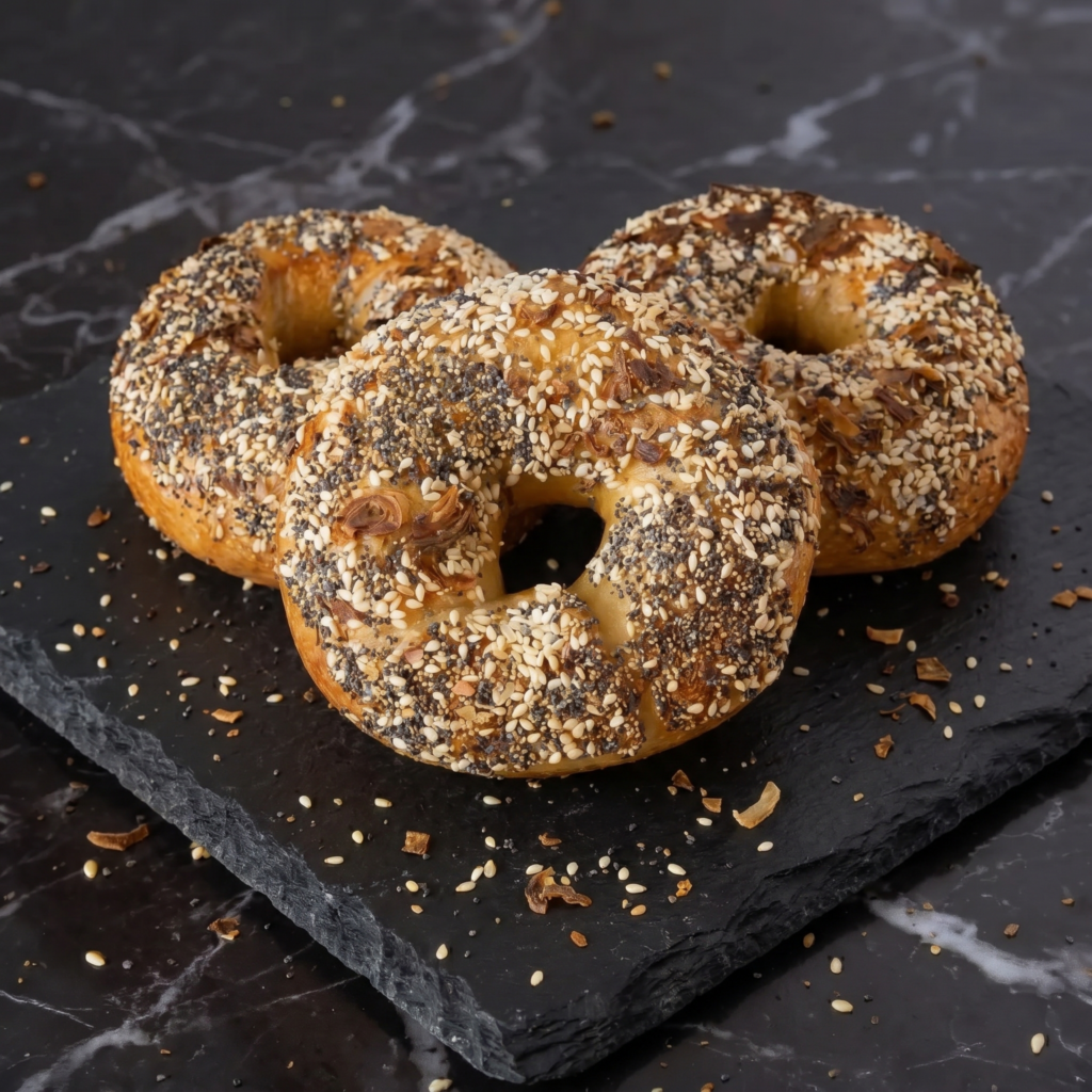 Everything Bagels (Chewy, Golden, and Topped with Crunchy Magic)
