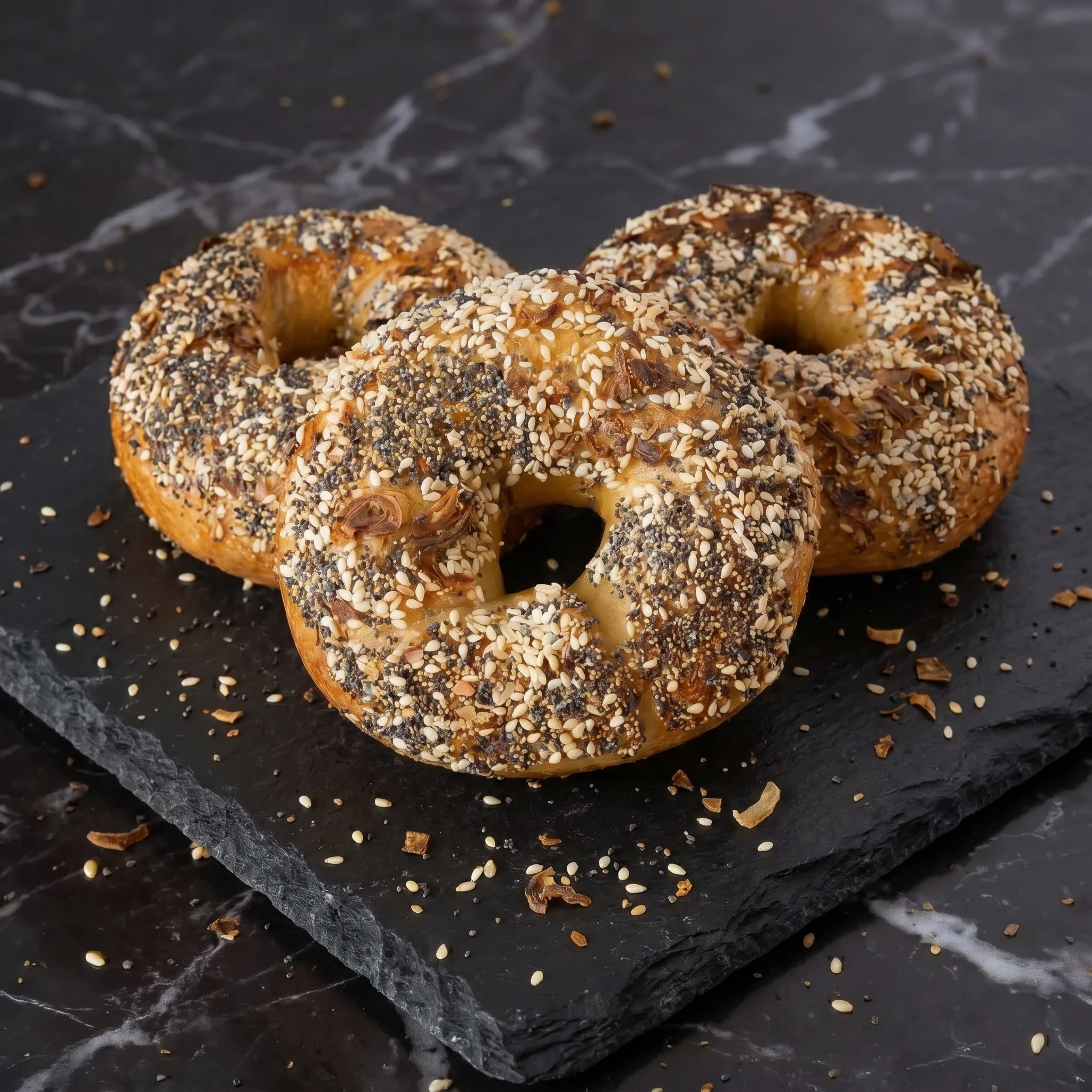 Everything Bagels (Chewy, Golden, and Topped with Crunchy Magic)
