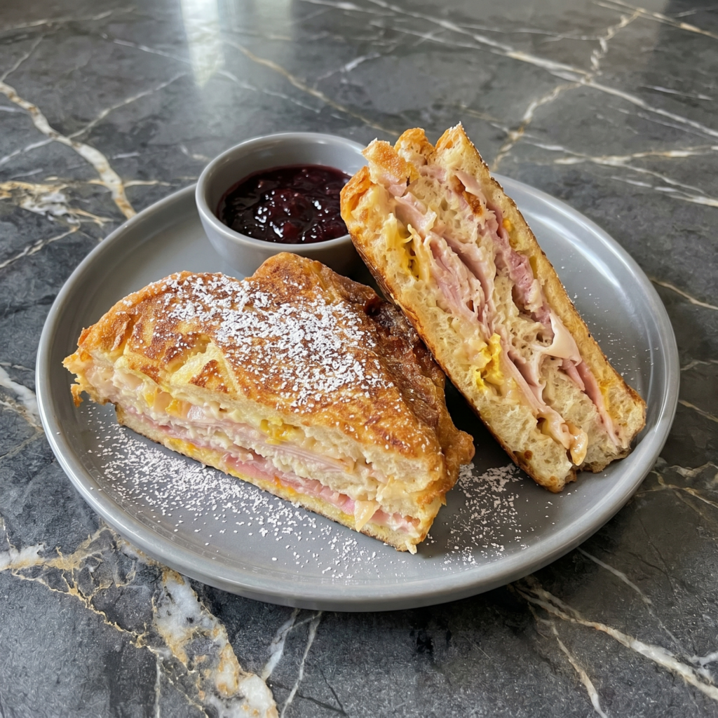 Monte Cristo Sandwiches (Ham, Turkey, Swiss — Then Fried)