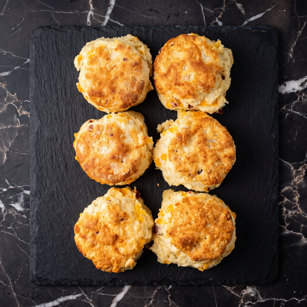 Bacon Cheddar Biscuits (Flaky, Buttery, Bursting with Bacon and Cheese)