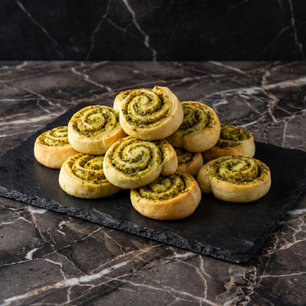 Pesto Pinwheels (Flaky, Cheesy, Swirled with Herby Goodness)
