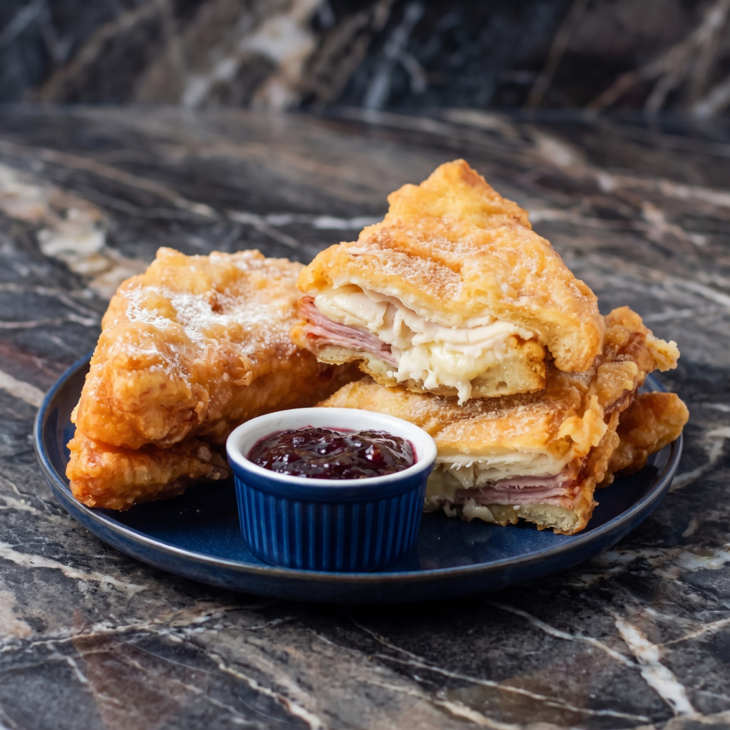 Monte Cristo Sandwich (Ham, Turkey, Swiss — Then Fried)