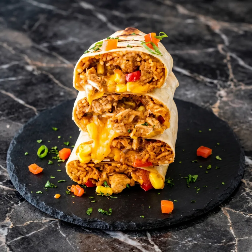 Chicken Burrito (A Whole Meal Wrapped in a Tortilla)