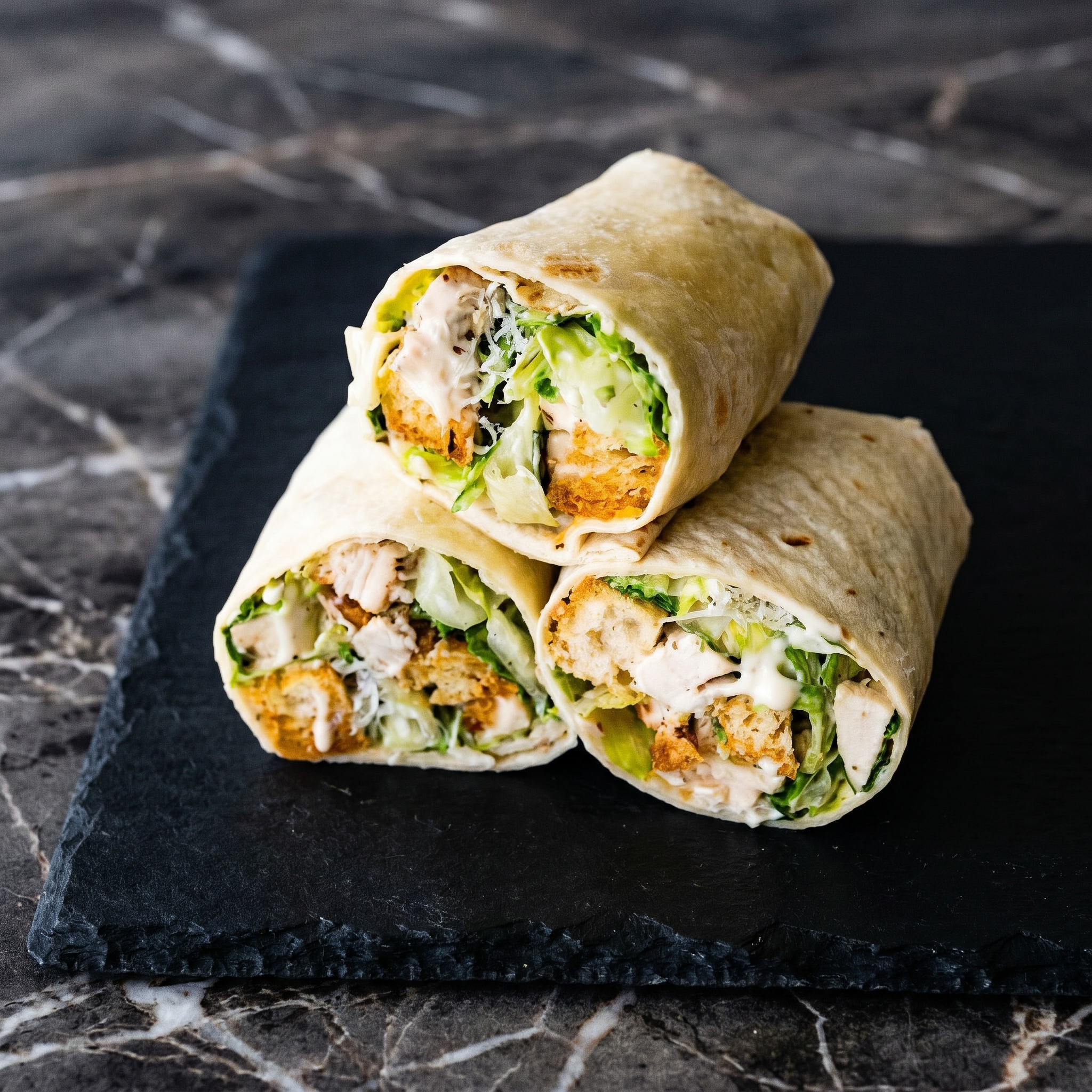 Crispy Chicken Caesar Wraps: Salad That Fights Back