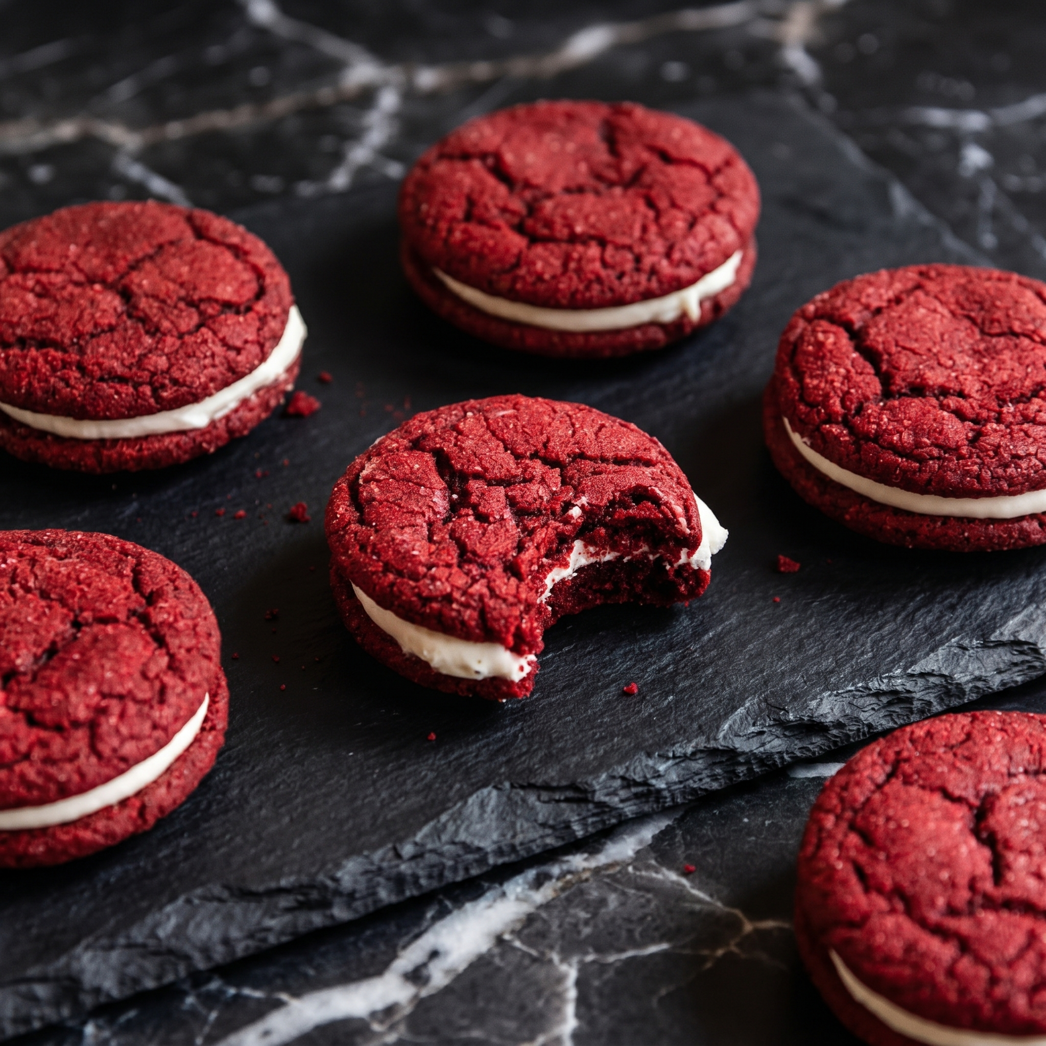 Red Velvet Cookie Sandwiches: Velvety, Creamy, Extra