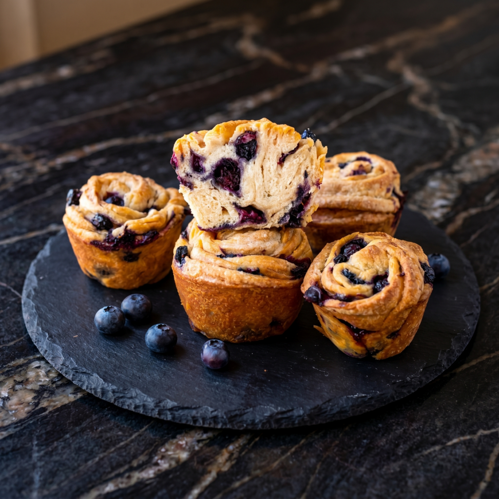 Blueberry Cruffins: Croissant + Muffin = Cruffin