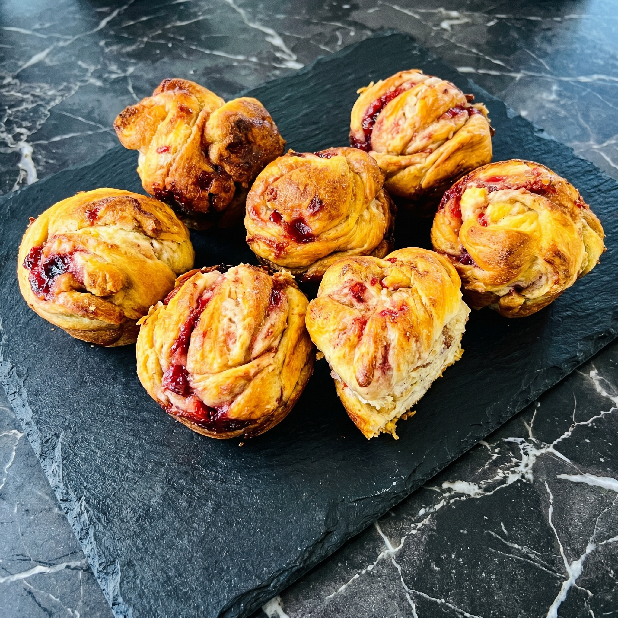 Raspberry Cruffins: Flaky, Tart, Dangerous