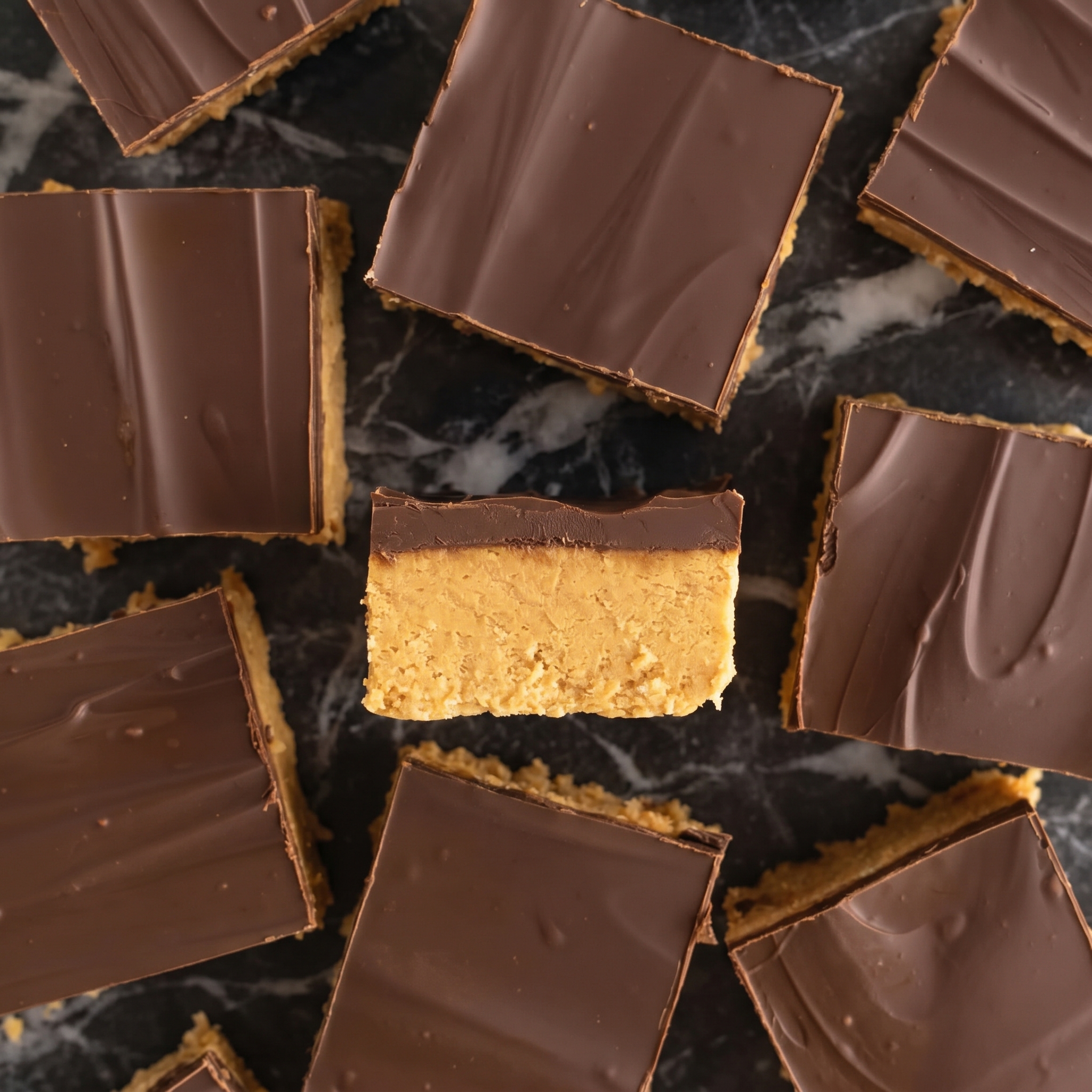 Peanut Butter Fudge Bars: Peanut Butter + Chocolate. No Baking.