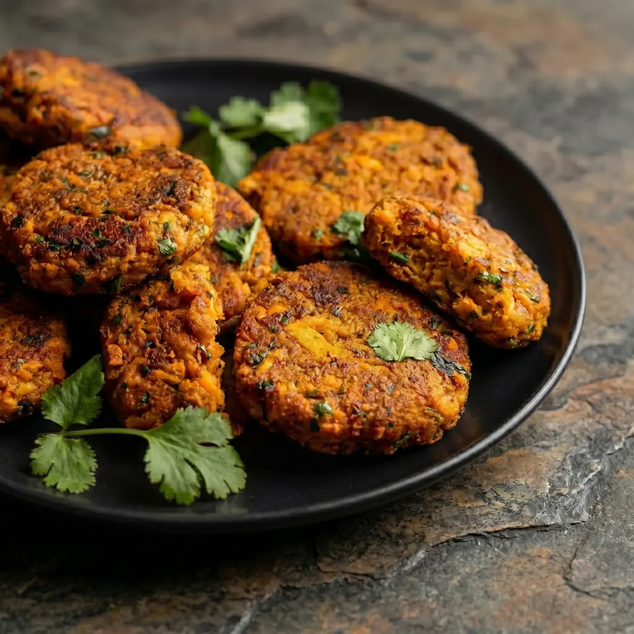 Indian Spiced Sweet Potato Patties: Turmeric. Cumin. Crispy. Delicious.