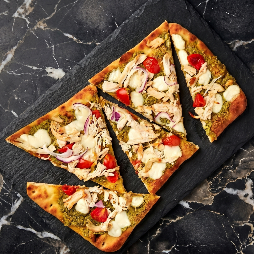 Chicken Pesto Flatbread (Better Than Any Restaurant)
