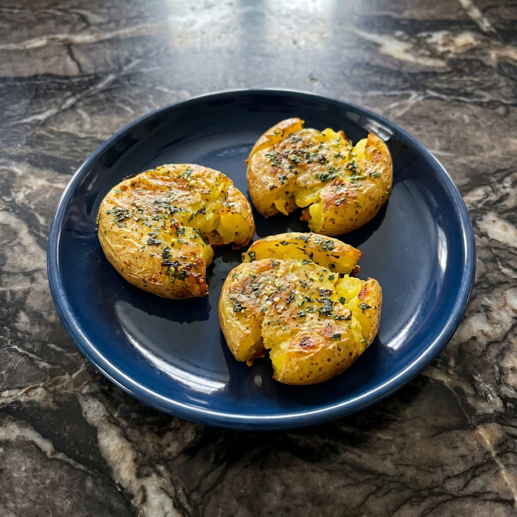 Crispy Smashed Potatoes (Crunchy Outside, Fluffy Inside)
