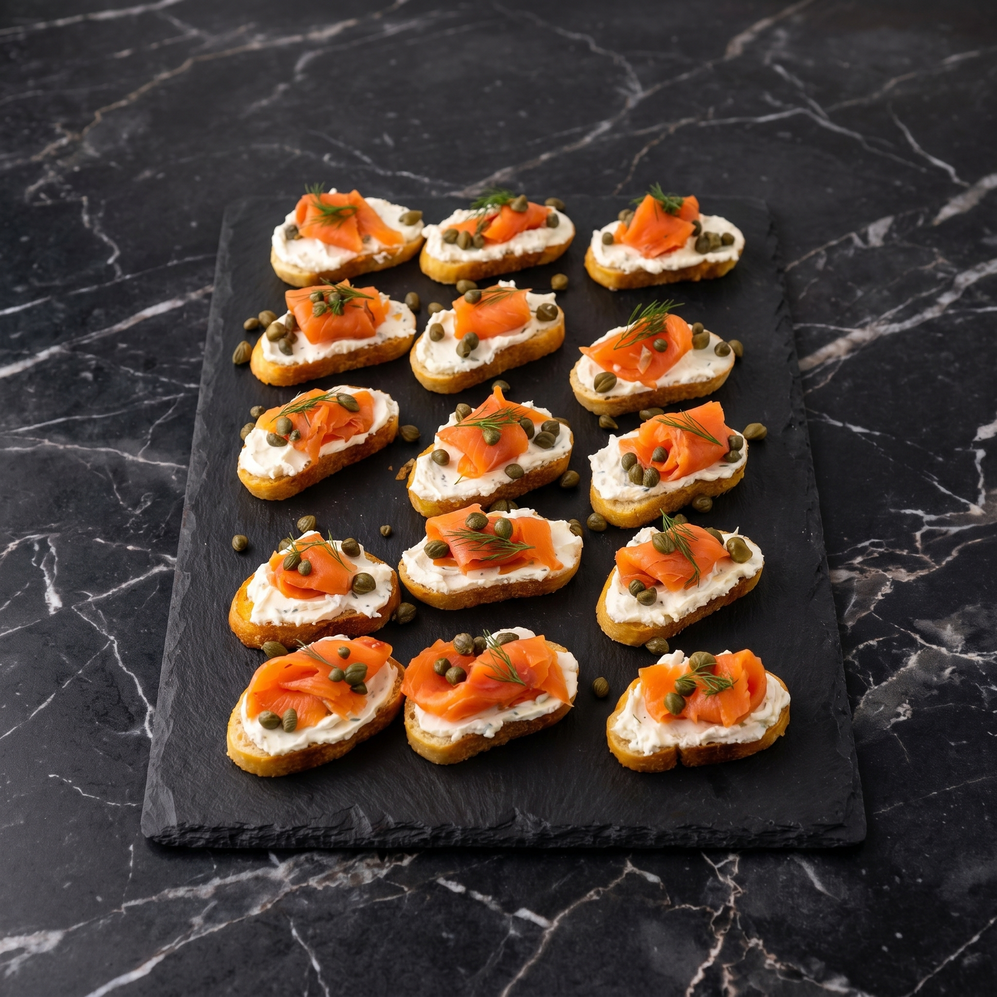 Smoked Salmon Crostini, Elegant Appetizer in 15 Minutes