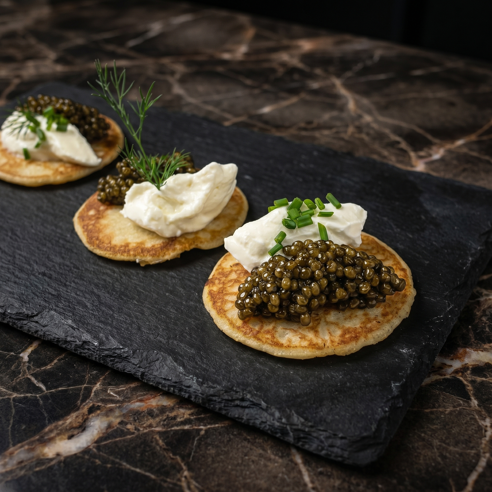 Caviar Blinis (Tiny Pancakes, Big Luxury)