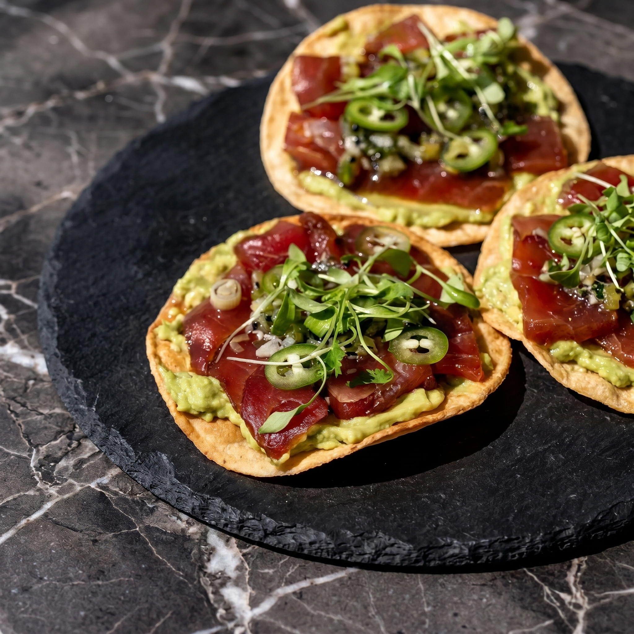 Ahi Tuna Tostada (Sushi Meets Crunchy, No Passport Needed)