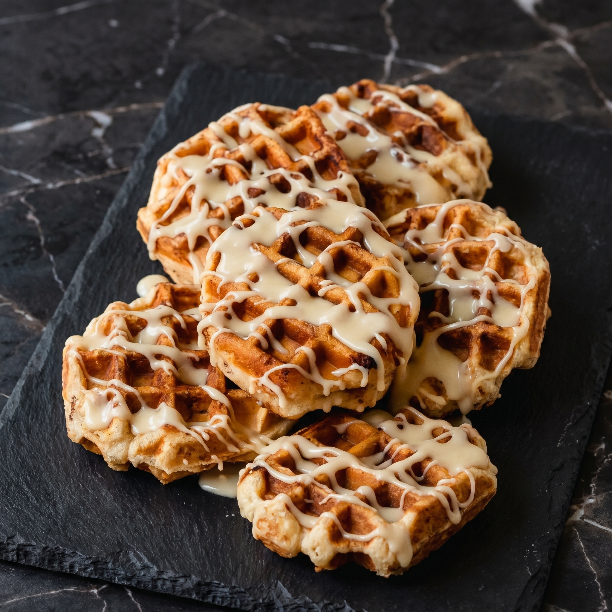 Cinnamon Roll Waffles: Two Breakfast Lovers Forced to Merge