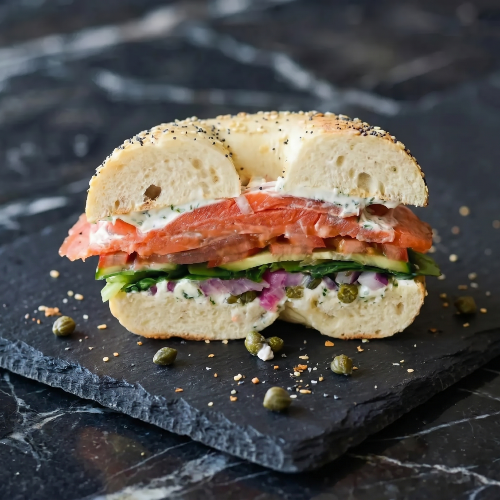 Smoked Salmon Bagel (NYC Classic, No Airfare Required)