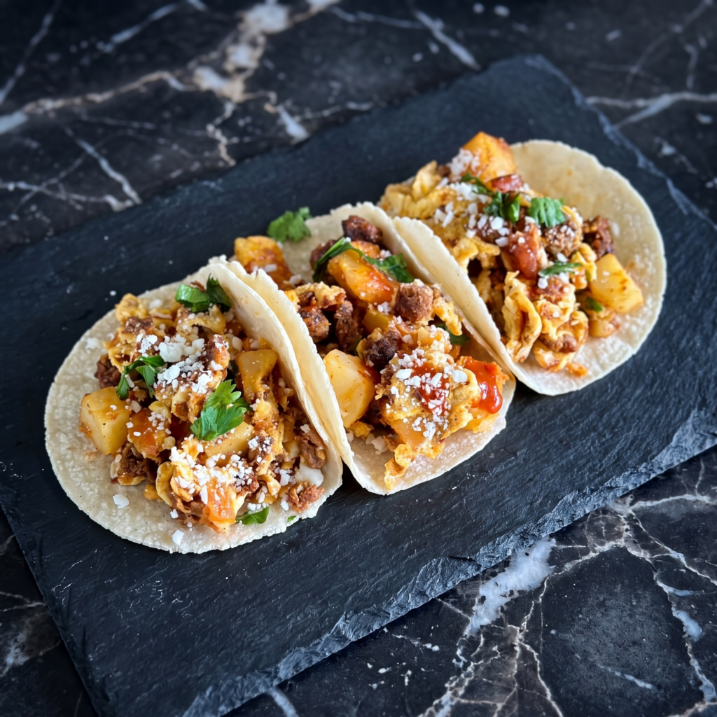 Chorizo Breakfast Tacos (Spicy, Savory, Morning Perfection)