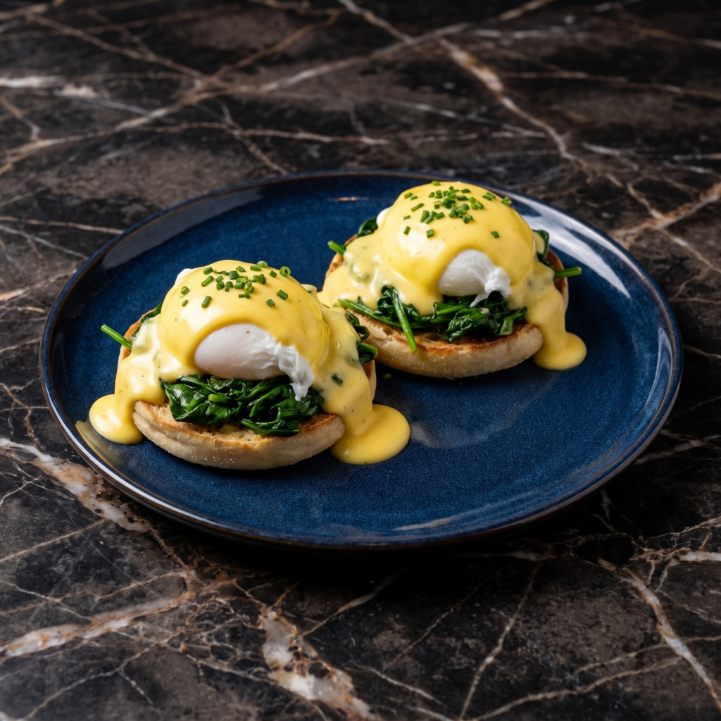 Eggs Florentine (Poached Eggs on a Bed of Buttery Spinach)