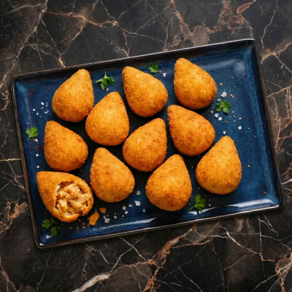 Coxinha (Brazilian Chicken Croquettes, Shaped Like a Drumstick)