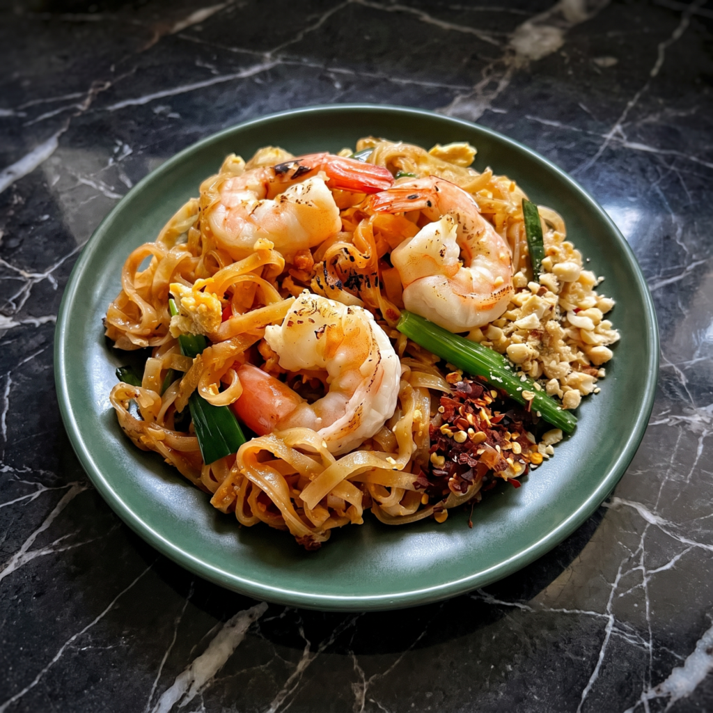 Shrimp Pad Thai (Sweet, Sour, Salty, Nutty — Nailed It)