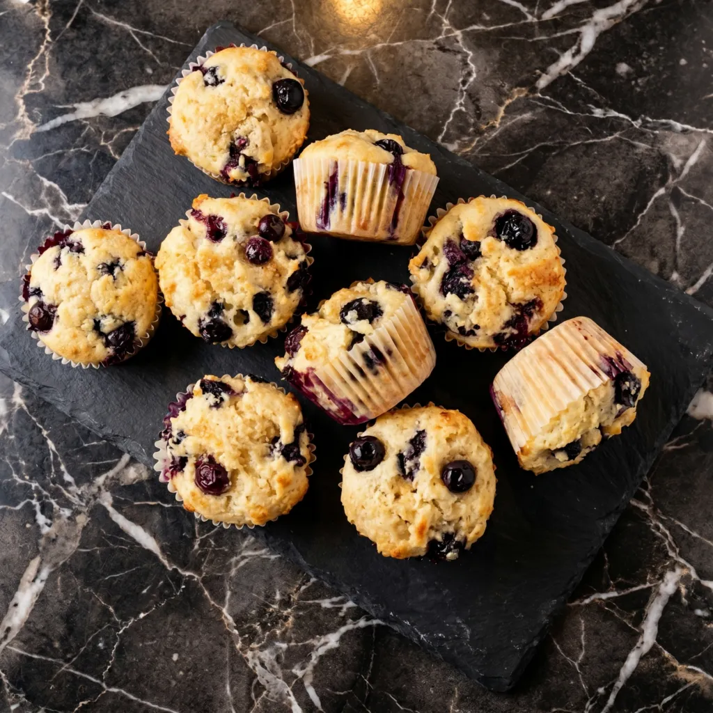 Sourdough Blueberry Muffins (Tender, Tangy, and Bursting with Berries)