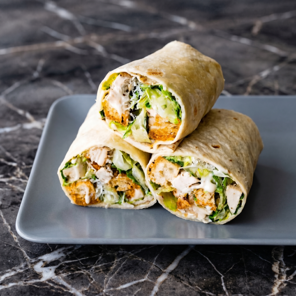 Crispy Chicken Caesar Wraps (Lunch Just Got a Serious Upgrade)