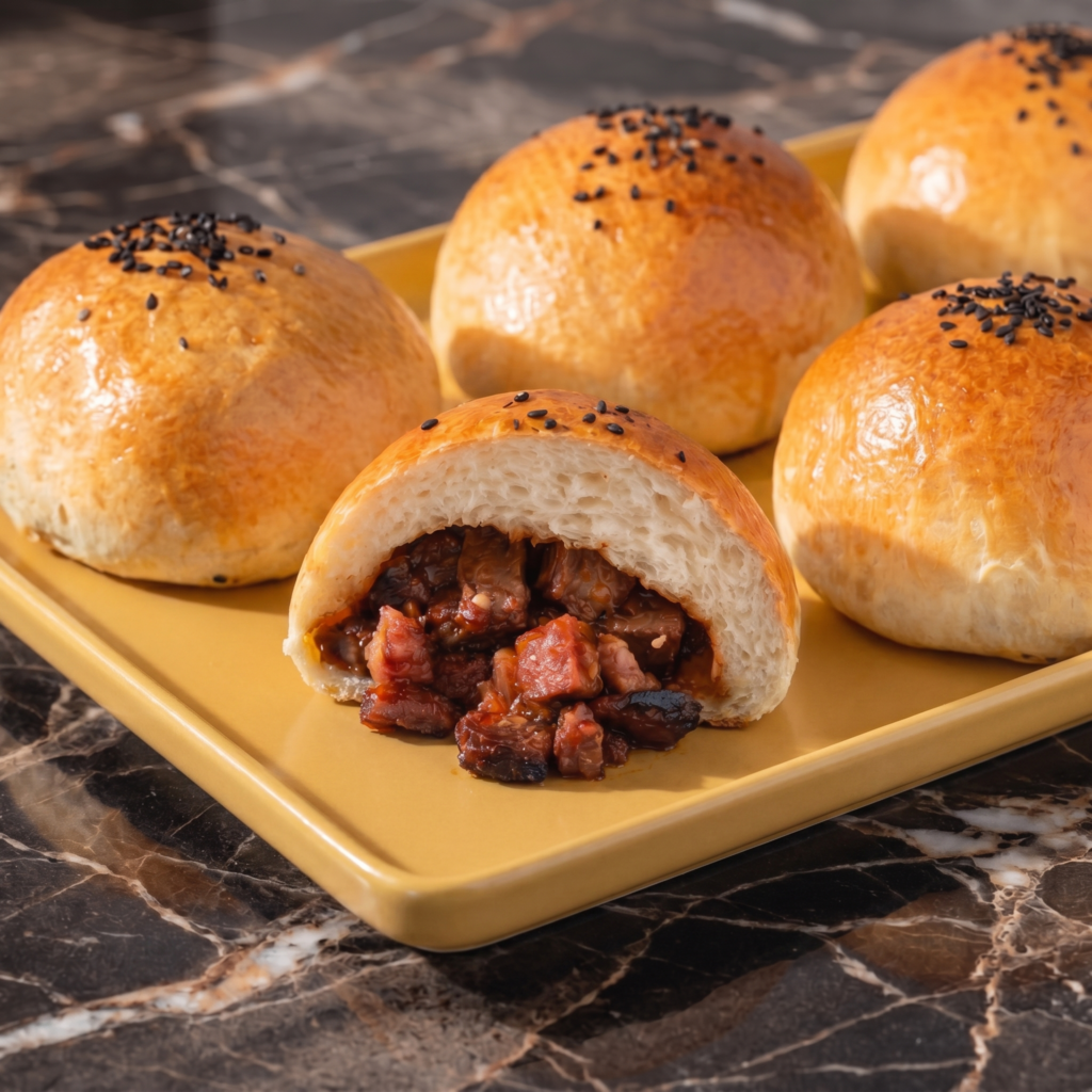Baked Char Siu Bao (Fluffy, Sweet, Sticky BBQ Pork Buns)