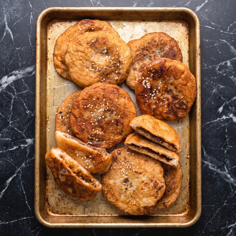 Hotteok (Korean Sweet Pancakes, Stuffed with Molten Goodness)