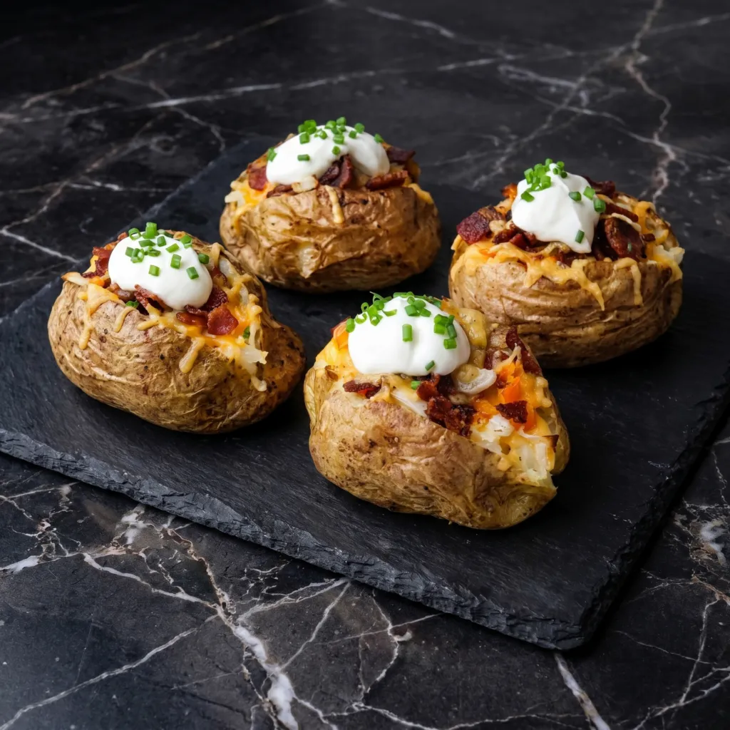 Loaded Baked Potatoes (Fluffy, Buttery & Fully Stacked)