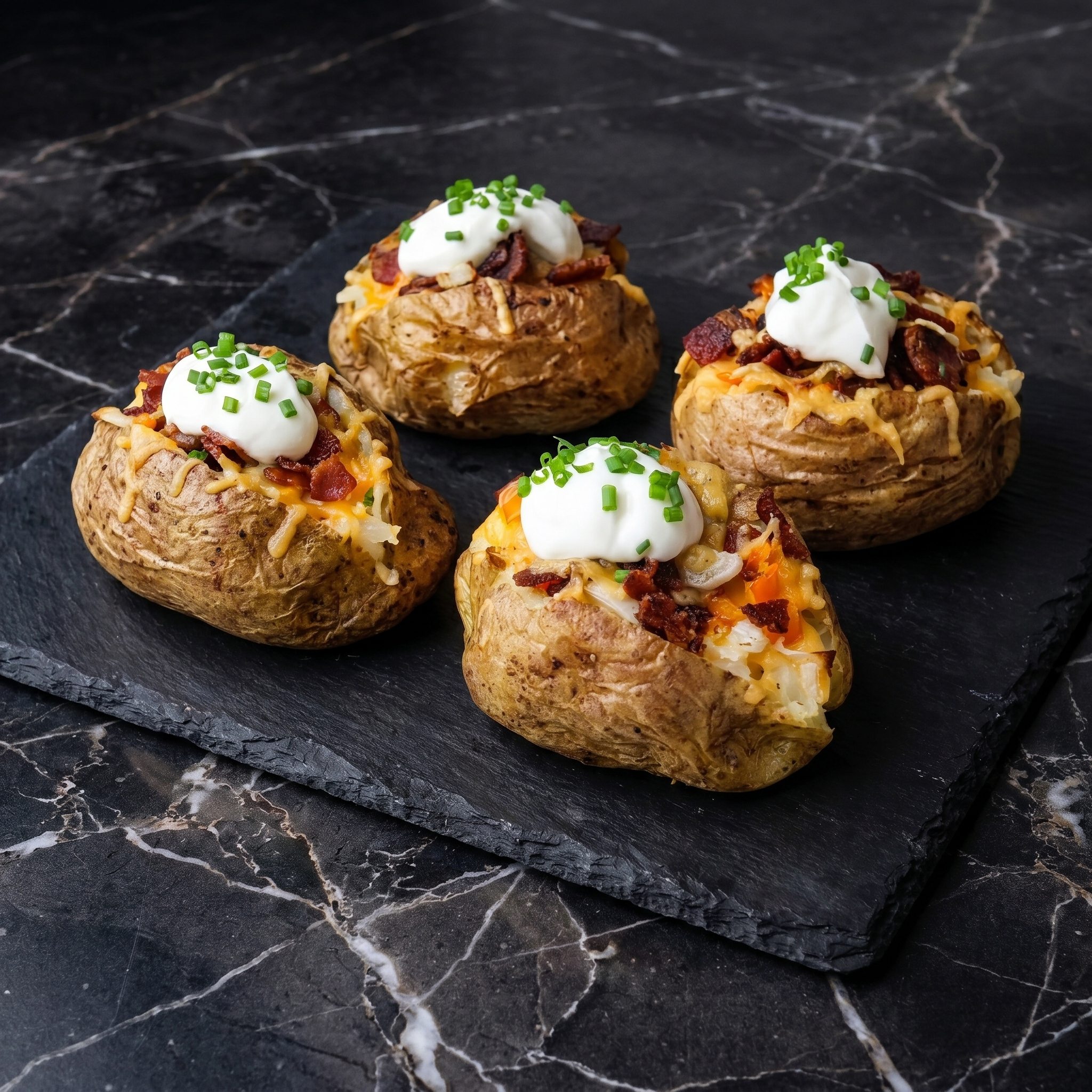 Loaded Baked Potatoes (Fluffy, Buttery & Fully Stacked)