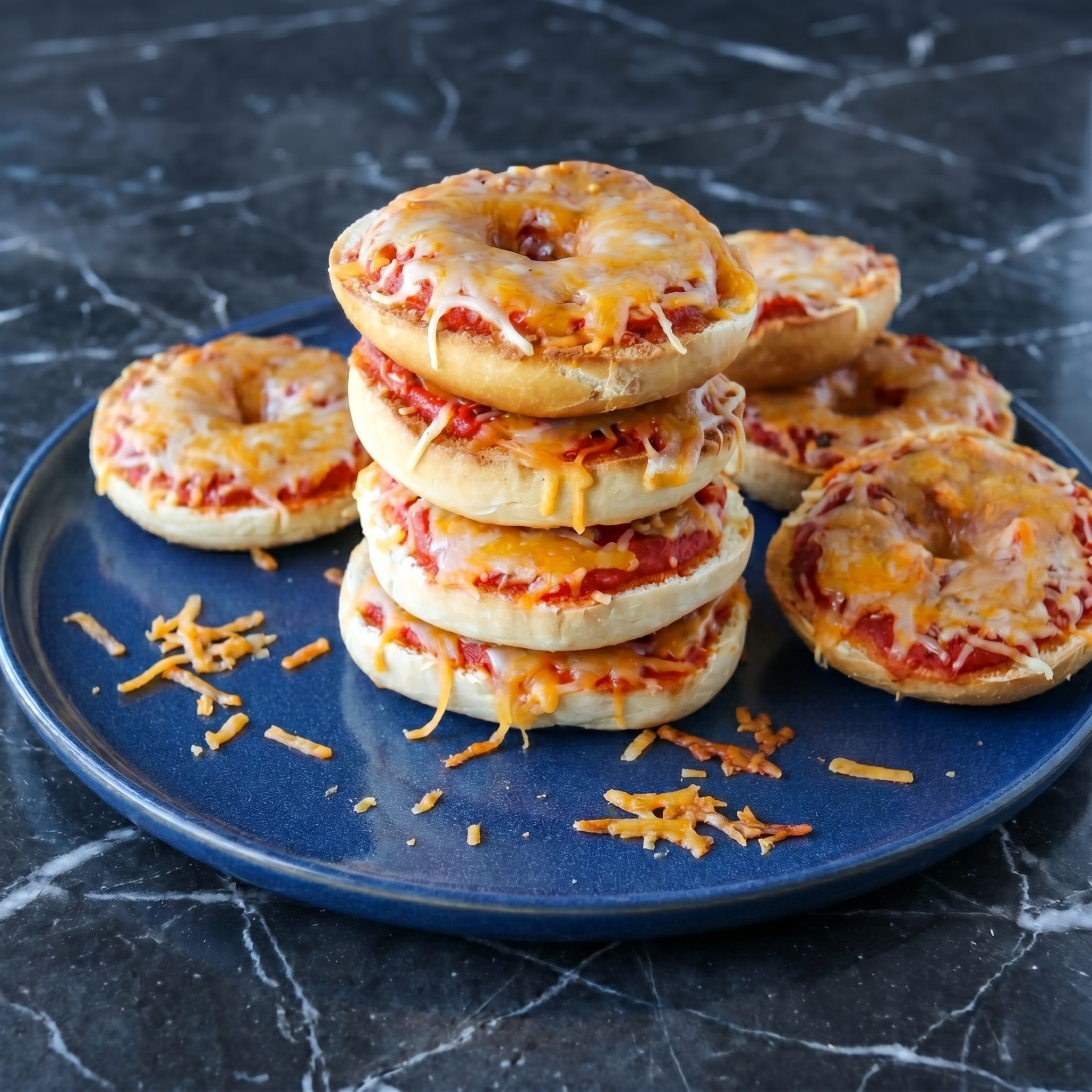 Pizza Bagels (Bagel Meets Pizza in 10 Minutes)