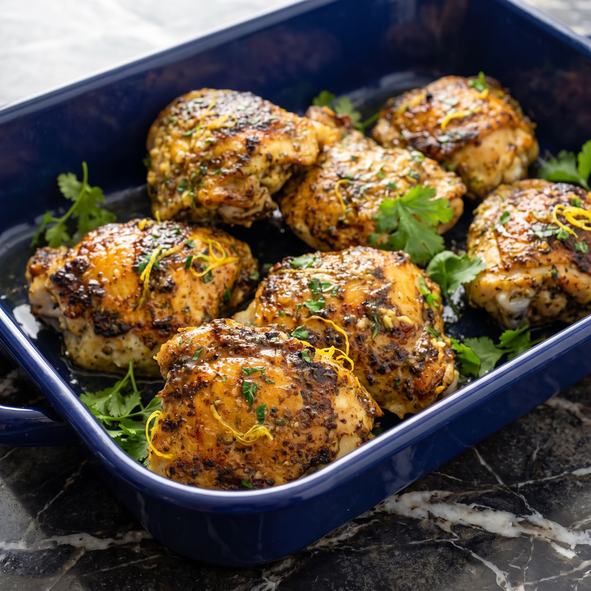 Lemon Herb Roasted Chicken Thighs (Crispy Skin, Juicy, 30-Minute Dinner)